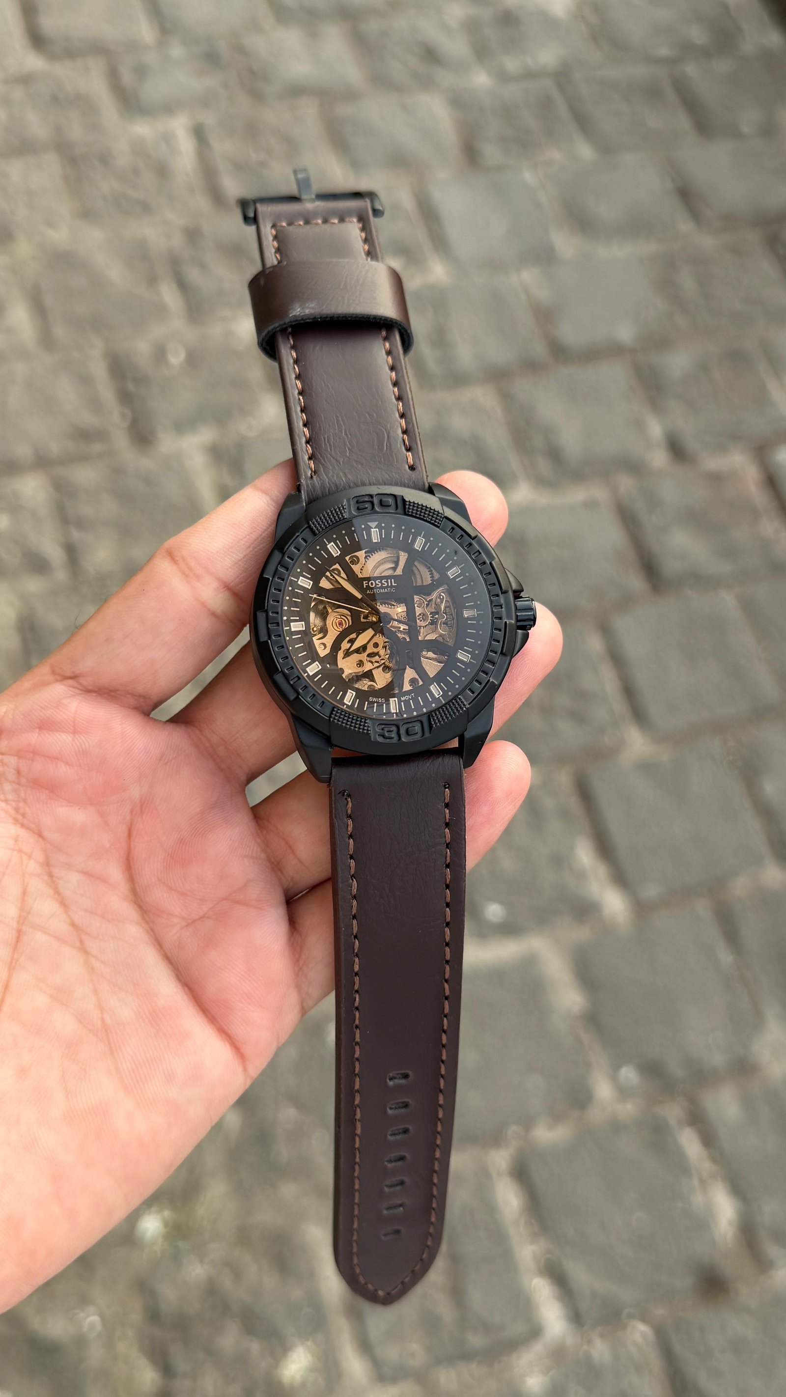 Fossil Bronson Classic Leather Strap Watch For Men 